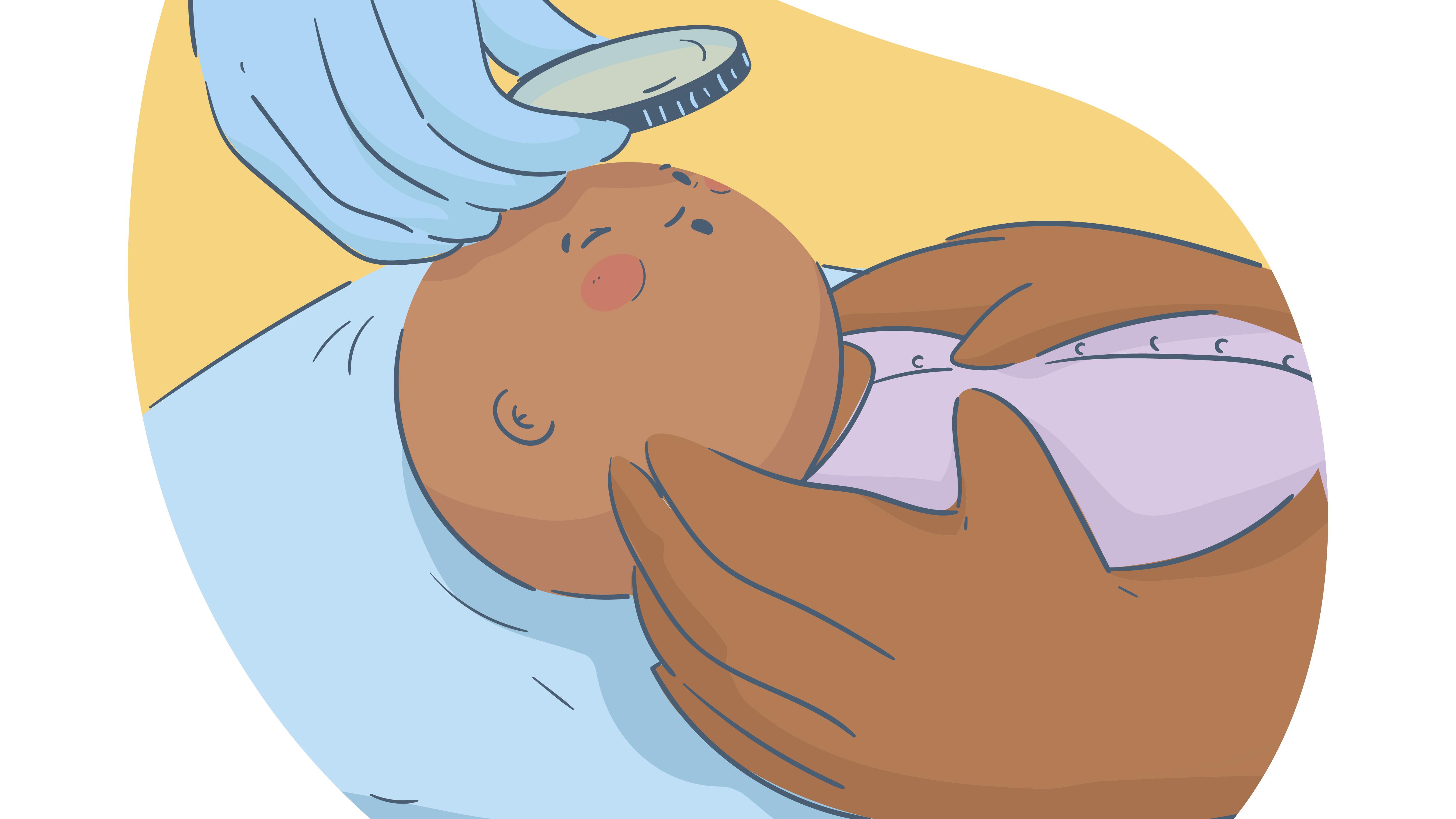 Para garantir a qualidade e a segurança do rastreamento da retinopatia da prematuridade (ROP), as Diretrizes de Prática Clínica da Organização Pan-Americana da Saúde enfatizam a importância de preparar o bebê para o exame de fundo de olho, incluindo o controle adequado da dor e o conforto durante o procedimento. Antes do teste de triagem ROP, para dilatar a pupila do recém-nascido, é recomendado: - Instilar uma gota de uma solução combinada de fenilefrina 2,5% com tropicamida 0,5% em cada olho, em duas ou t
